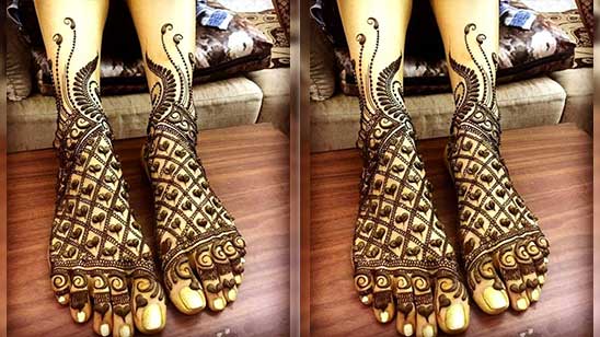 Foot Mehndi Design Bridal Simple
