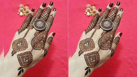 Indian Simple Mehndi Design for Left Hand
