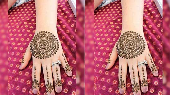 Indian Simple Mehndi Design for Left Hand