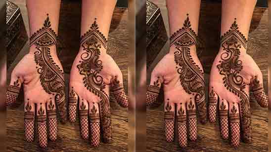 Mehandi Design Arabic Front Hand