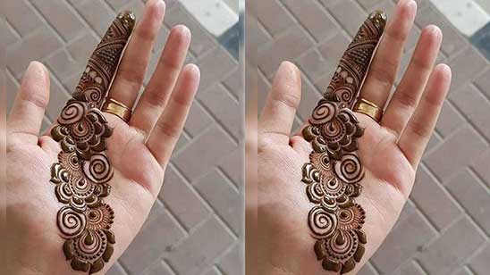 very easy trick back hand Arabic mehndi design - simple gol tikki henna  design - Let's create craft - YouTube