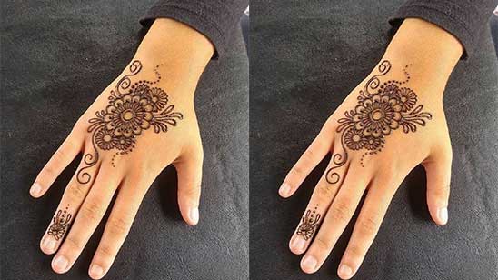 Mehndi Design Arabic Left Hand