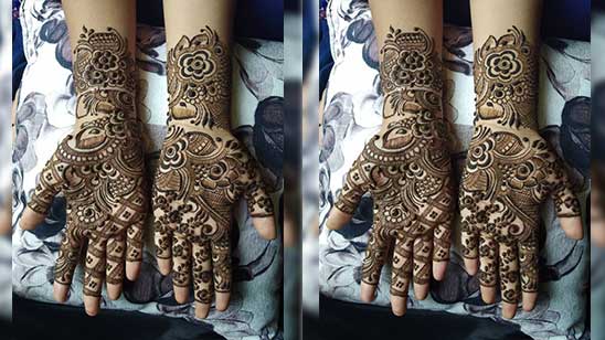 Modern Simple Mehndi Designs for Front Hands