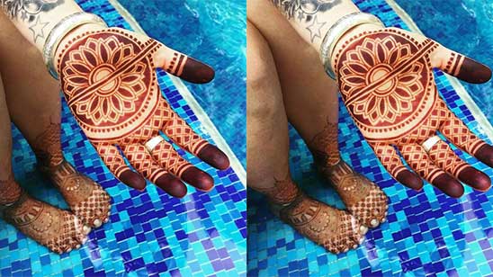 Modern Simple Mehndi Designs for Front Hands