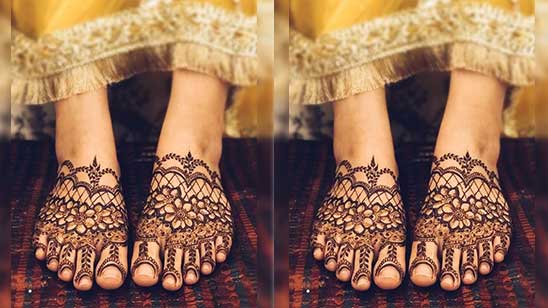 Simple Arabic Mehndi Designs Foot