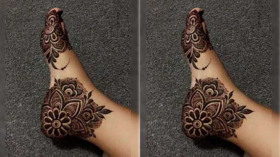 Simple Arabic Mehndi Designs Legs