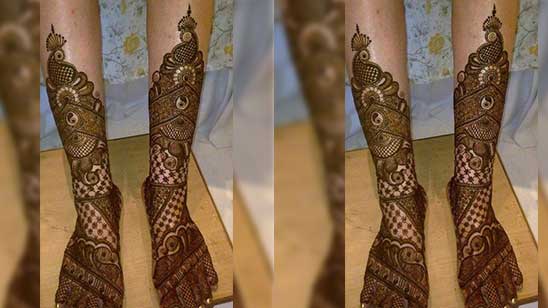 Simple Arabic Mehndi Designs for Foot