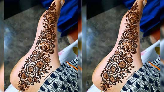 Simple Henna Designs for Feet