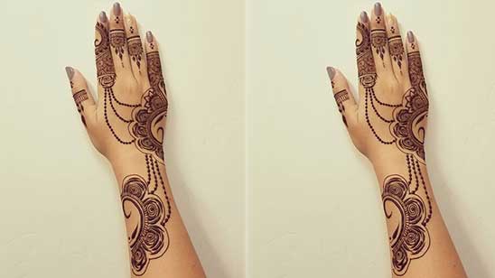 Simple Mehendi Design for Left Hand