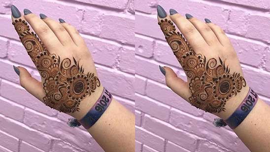 Simple Mehndi Design Finger Front