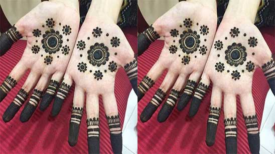 Simple Mehndi Design for Left Hand Fingers