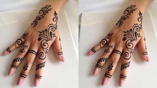 Simple Mehndi Designs for Hand Back Side
