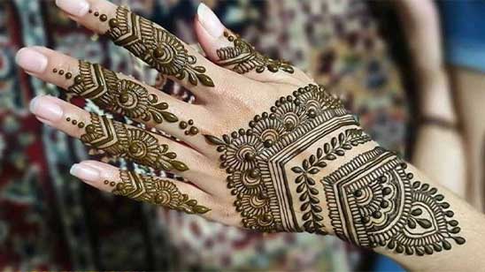 Simple Mehndi Designs for Left Hand Front Side