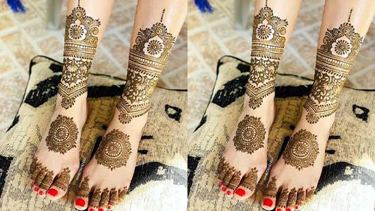 Simple and Beautiful Foot Mehndi Design