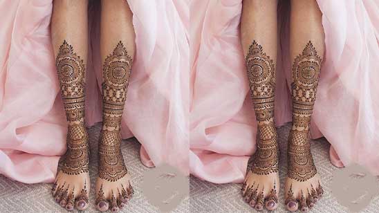 Simple and Beautiful Mehndi Designs for Foot