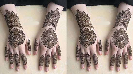 back full hand bridal mehndi design