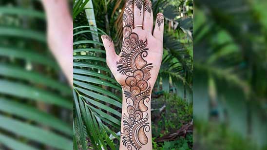 Arabic Mehandi Design for Front Hand