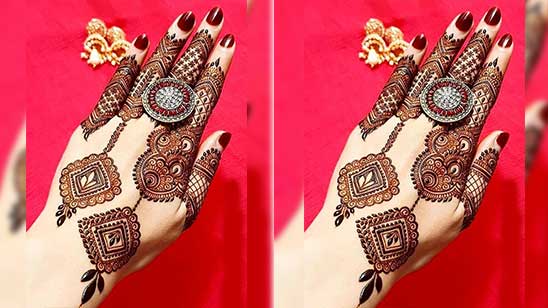 Mehndi Design for Backside Hand