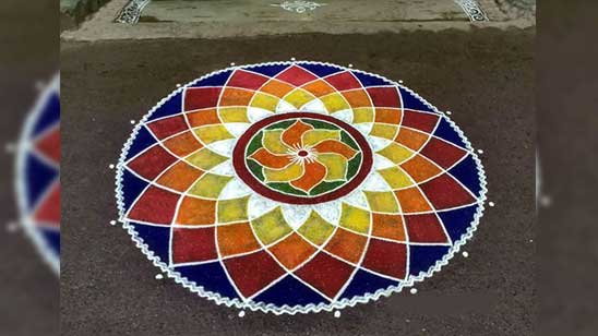 Rangoli Designs With Dots for New Year 2022