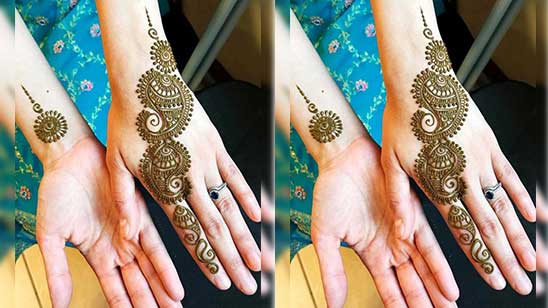 Back Hand Mehndi Design Bridal