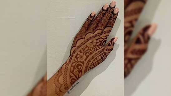 Back Hand Mehndi Design Stylish