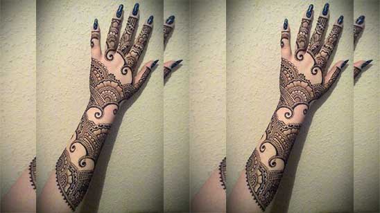 Back Hand Modern Mehndi Design