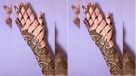 Bridal Back Mehndi Design