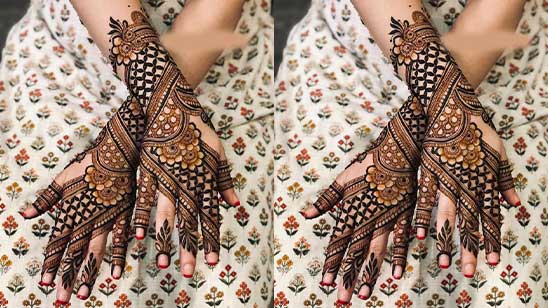 Bridal Mehndi Designs for Full Hands Back Side