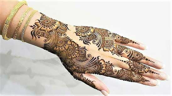 Dulhan Back Hand Mehndi Design