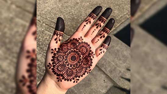 Easy Simple Mehndi Design for Front Hand