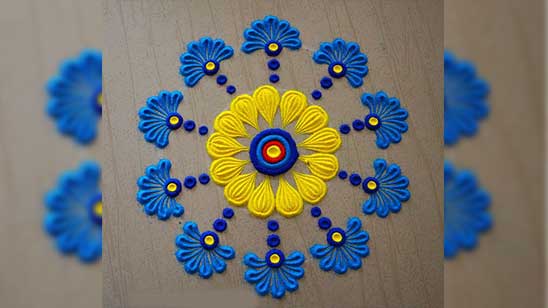 Free Hand Rangoli Designs for Daily Use