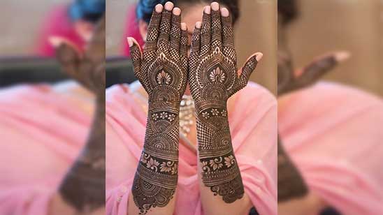 Full Hand Bridal Mehndi Designs Front and Back