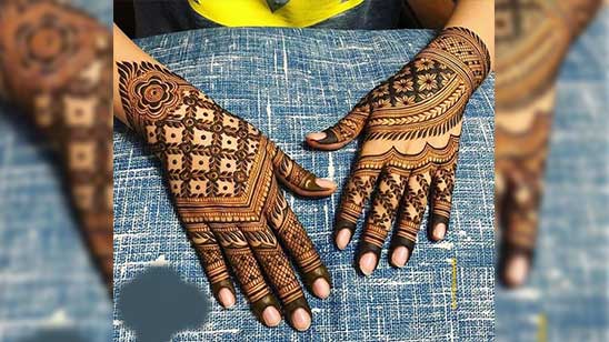 Latest Bridal Mehndi Designs for Full Hands Front and Back