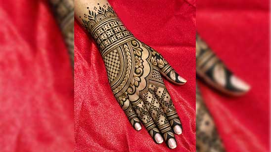 Mehndi Back Hand Design