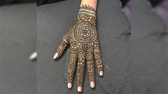 Modern Back Hand Mehndi Design