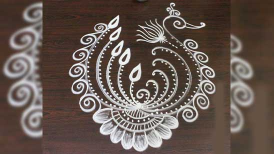 Pongal Kolam With Dots Step by Step