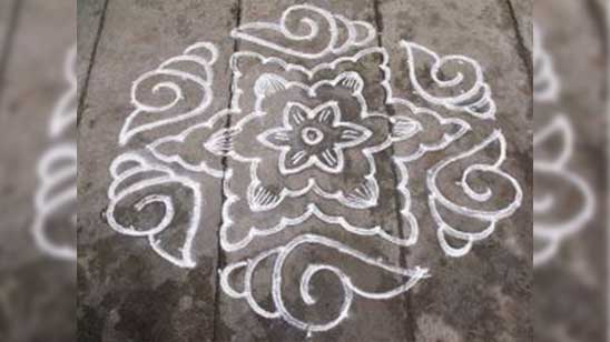 Simple Kolam With Dots