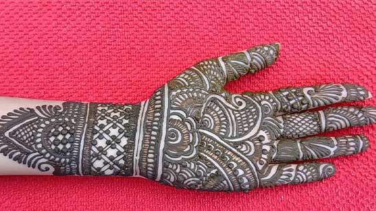 Simple Mehndi Designs for Beginners Front Hand