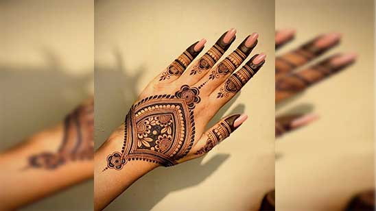Simple Stylish Back Hand Mehndi Designs