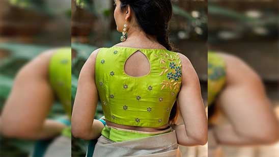 Sleeveless Blouse Designs Front and Back
