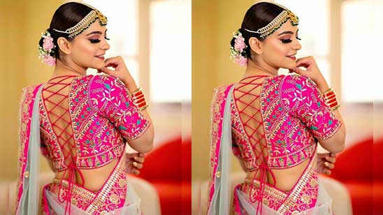 Sleeveless Saree Blouse Designs Front and Back