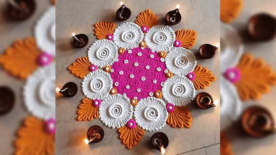 Small Free Hand Rangoli Designs for Daily Use