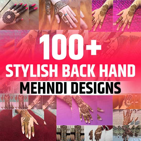 Stylish Back Hand Mehndi Designs Image
