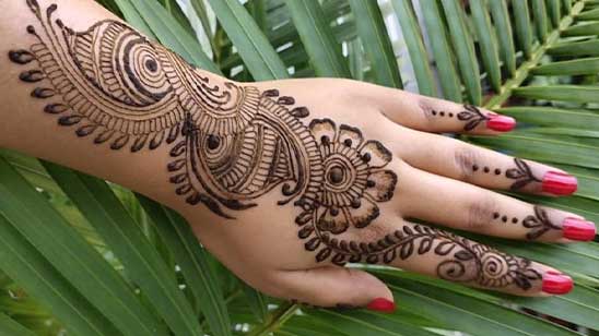 Stylish Back Hand Mehndi Designs Simple