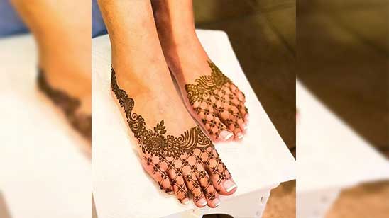 Arabic Foot Mehndi Design