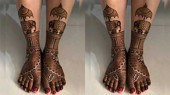 Arabic Leg Mehndi Design