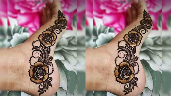 Arabic Stylish Foot Mehndi Design