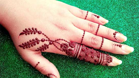 Back Hand Finger Mehndi Designs