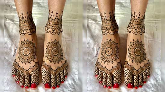 Bridal Feet Henna