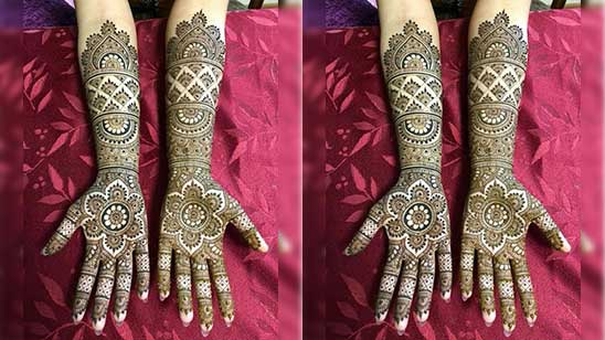 Dubai Bridal Mehndi Designs for Full Hands